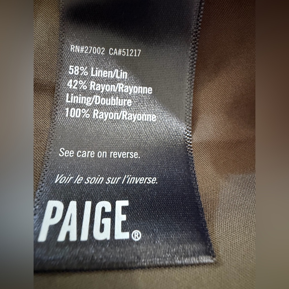 Paige Andie Linen Blend Shorts NWOT - Picture 7 of 8